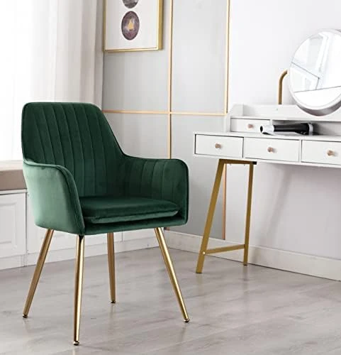 DMF Modern Velvet Accent Chair Set Of 2 High Back Elegant Dinning Chairs With Arms In Living Guest Room (Blue Set Of 2) 8 DMF Modern Velvet Accent Chair Set Of 2 High Back Elegant Dinning Chairs With Arms In Living Guest Room (Blue Set Of 2) - Image 6