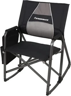 STRONGBACK Director With Innovative Lumbar Back Support Heavy Duty Camping Chair With Side Table