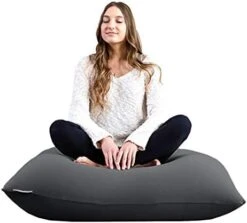 Yogibo Mini Bean Bag, Small Beanbag Chair For Kids, Teens And Adults, Great For Meditation And Sitting, Fibead Filling Conforms To Body, Washable, Removable Cover, Light Grey -Home Table Chair Store 41Pdgp6KpBL. AC