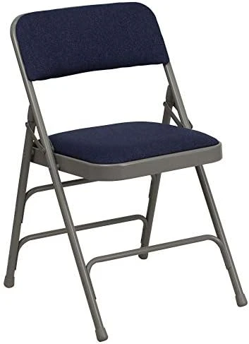 Flash Furniture 2 Pack HERCULES Series Curved Triple Braced & Double Hinged Navy Fabric Metal Folding Chair 15 Flash Furniture 2 Pack HERCULES Series Curved Triple Braced & Double Hinged Navy Fabric Metal Folding Chair - Image 13