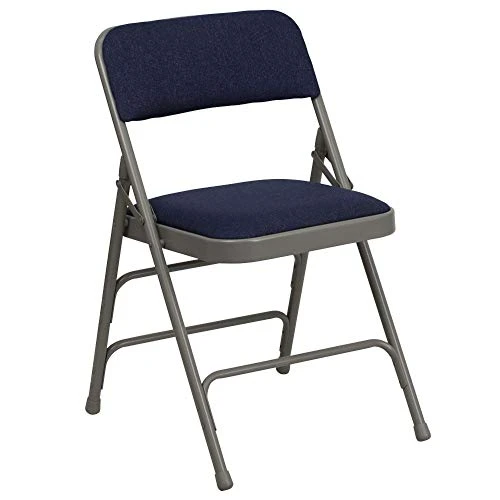 Flash Furniture 2 Pack HERCULES Series Curved Triple Braced & Double Hinged Navy Fabric Metal Folding Chair 3 Flash Furniture 2 Pack HERCULES Series Curved Triple Braced & Double Hinged Navy Fabric Metal Folding Chair