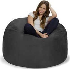 Chill Sack Bean Bag Chair: Giant 4' Memory Foam Furniture Bean Bag - Big Sofa With Soft Micro Fiber Cover - Charcoal 30 Chill Sack Bean Bag Chair: Giant 4' Memory Foam Furniture Bean Bag - Big Sofa With Soft Micro Fiber Cover - Charcoal -Home Table Chair Store 41PjuW3sFeL. AC