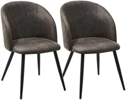DORAFAIR Upholstered Dining Chairs Velvet Armchair Mid Century Modern Chairs Set Of 2 Living Room Chair Makeup Chair Side Chairs With Wood-Look Metal Legs, Gentle Gray -Home Table Chair Store 41PlOomh3ZL. AC