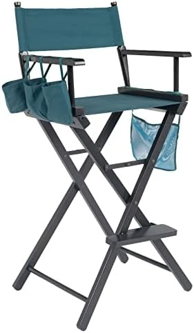 Tall Director Artist Makeup Chair - Solid Hardwood And Polyester Folding Makeup Chair With Portable Storage Side Bags And Bottle Rack - 250 Lbs Capacity Collapsible Chair With Footrest - Dark Green 10 Tall Director Artist Makeup Chair - Solid Hardwood And Polyester Folding Makeup Chair With Portable Storage Side Bags And Bottle Rack - 250 Lbs Capacity Collapsible Chair With Footrest - Dark Green - Image 8