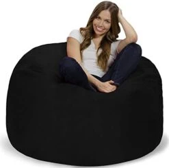 Chill Sack Bean Bag Chair: Giant 4' Memory Foam Furniture Bean Bag - Big Sofa With Soft Micro Fiber Cover - Charcoal 25 Chill Sack Bean Bag Chair: Giant 4' Memory Foam Furniture Bean Bag - Big Sofa With Soft Micro Fiber Cover - Charcoal -Home Table Chair Store 41QU97dncQL. AC