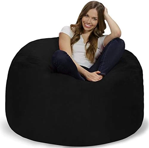Chill Sack Bean Bag Chair: Giant 4' Memory Foam Furniture Bean Bag - Big Sofa With Soft Micro Fiber Cover - Charcoal 11 Chill Sack Bean Bag Chair: Giant 4' Memory Foam Furniture Bean Bag - Big Sofa With Soft Micro Fiber Cover - Charcoal - Image 9