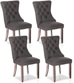 MAISON ARTS Velvet Tufted Dining Chairs Set Of 4, Upholstered Dining Room Chairs With Ring Pull Trim & Button Back Modern Dinner Chairs With Solid Wood Legs For Kitchen Dining Room (Black,4pcs) 26 MAISON ARTS Velvet Tufted Dining Chairs Set Of 4, Upholstered Dining Room Chairs With Ring Pull Trim & Button Back Modern Dinner Chairs With Solid Wood Legs For Kitchen Dining Room (Black,4pcs) -Home Table Chair Store 41QgPzr95pL. AC
