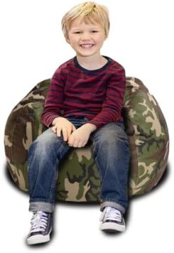 CALA Stuffed Animal Storage Bean Bag Chair-Cover Only- Extra Large 38" Kids Soft Toy Storage - 100% Cotton Canvas Bean Bag Chair(Camouflage) -Home Table Chair Store 41QrY3aIblL. AC