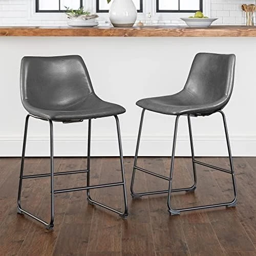 LEMBERI Faux Leather Dining Chairs Set Of 2, 18 Inch Kitchen & Dining Room Chairs,Mid Century Modern Dining Chairs With Backrest And Metal Legs, Comfortable Upholstered Seat Chairs (18,Black) 13 LEMBERI Faux Leather Dining Chairs Set Of 2, 18 Inch Kitchen & Dining Room Chairs,Mid Century Modern Dining Chairs With Backrest And Metal Legs, Comfortable Upholstered Seat Chairs (18,Black) - Image 11