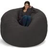 Chill Sack Bean Bag Chair: Giant 6' Memory Foam Furniture Bean Bag - Big Sofa With Soft Micro Fiber Cover, Grey Furry 1 Chill Sack Bean Bag Chair: Giant 6' Memory Foam Furniture Bean Bag - Big Sofa With Soft Micro Fiber Cover, Grey Furry -Home Table Chair Store 41RMscQkE7L