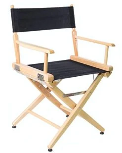 Filmcraft Short Director Chairs (Natural Frame/Black Canvas)