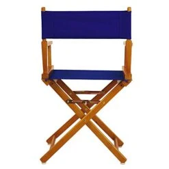 Casual Home 18" Director's Chair Honey Oak Frame With Royal Blue Canvas -Home Table Chair Store 41RkZFvSccL
