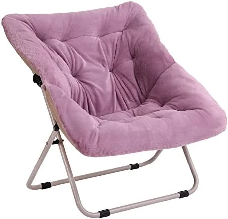 Tiita Saucer Chair, Soft Faux Fur Oversized Folding Accent Chair, Soft Furry Lounge Lazy Chair, Metal Frame Moon Chair For Bedroom, Living Room, Dorm Rooms, Garden And Courtyard 13 Tiita Saucer Chair, Soft Faux Fur Oversized Folding Accent Chair, Soft Furry Lounge Lazy Chair, Metal Frame Moon Chair For Bedroom, Living Room, Dorm Rooms, Garden And Courtyard - Image 11