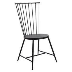 OSP Home Furnishings Bryce 26" Dining Chair, Alloy Steel, Black