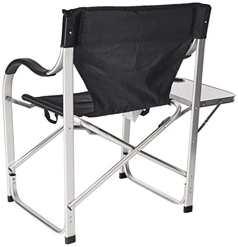 Stylish Camping SL1214 Black Heavy Duty Folding Camping Director Chair With Side Table 4 Stylish Camping SL1214 Black Heavy Duty Folding Camping Director Chair With Side Table - Image 2