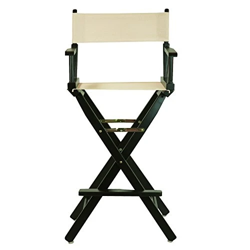 Casual Home 30" Director's Chair Black Frame-with Wheat Canvas, Bar Height 5 Casual Home 30" Director's Chair Black Frame-with Wheat Canvas, Bar Height - Image 3