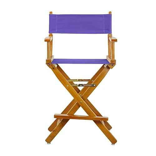 Casual Home 220-05/021-41 Honey Oak Director Chair 24" - Counter Height OakFrame/Purple Canvas 4 Casual Home 220-05/021-41 Honey Oak Director Chair 24" - Counter Height OakFrame/Purple Canvas - Image 2
