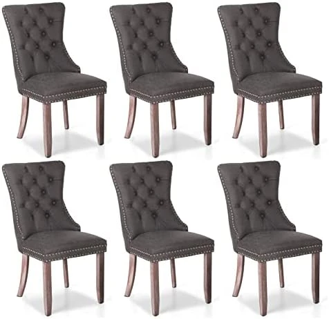MAISON ARTS Velvet Tufted Dining Chairs Set Of 4, Upholstered Dining Room Chairs With Ring Pull Trim & Button Back Modern Dinner Chairs With Solid Wood Legs For Kitchen Dining Room (Black,4pcs) 9 MAISON ARTS Velvet Tufted Dining Chairs Set Of 4, Upholstered Dining Room Chairs With Ring Pull Trim & Button Back Modern Dinner Chairs With Solid Wood Legs For Kitchen Dining Room (Black,4pcs) - Image 7