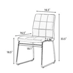 SICOTAS 5 Pieces Dining Table Set For 4 - Round Kitchen Table And 4 Chairs, Glass Dining Room Table With Faux Leather Dining Chairs, Small Compact Dining Set For Apartment Or Small Spaces,Grey