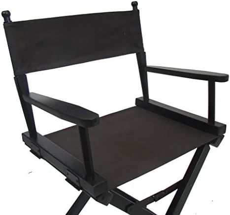 Personalized Imprinted Gold Medal Contemporary 18" Table Height Black Frame Directors Chair - Black 7 Personalized Imprinted Gold Medal Contemporary 18" Table Height Black Frame Directors Chair - Black - Image 5