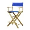 Casual Home 24" Director's Chair Natural Frame With Royal Blue Canvas, Counter Height
