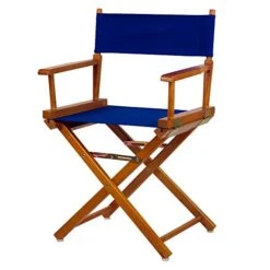 Casual Home 18" Director's Chair Honey Oak Frame With Royal Blue Canvas