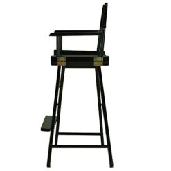 Casual Home Director's Chair ,Black Frame/Black Canvas,30" - Bar Height -Home Table Chair Store 41TkPVPzXnL