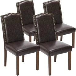 OLIXIS Dining Chairs Set Of 4, Living Room Chairs, Dining Room Chairs, Upholstered Fabric Dining Chairs, Parsons Chairs With Nailhead Trim And Wood Legs, Modern Armless Kitchen Side Chair, Dark Brown 22 OLIXIS Dining Chairs Set Of 4, Living Room Chairs, Dining Room Chairs, Upholstered Fabric Dining Chairs, Parsons Chairs With Nailhead Trim And Wood Legs, Modern Armless Kitchen Side Chair, Dark Brown -Home Table Chair Store 41TmUjoC8BL. AC