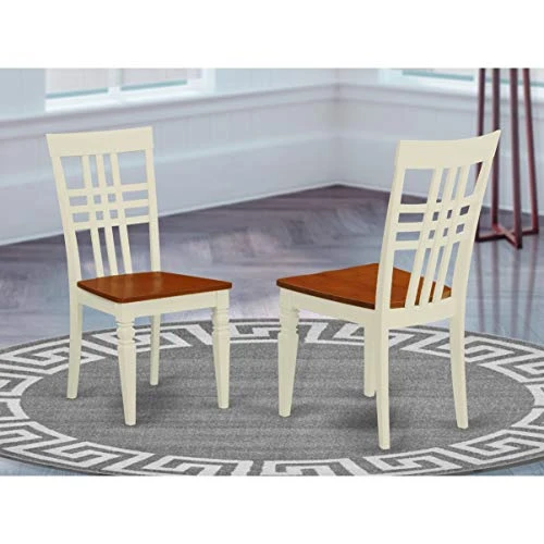 East West Furniture LGC-BCH-W Dining Chairs, Black & Cherry 5 East West Furniture LGC-BCH-W Dining Chairs, Black & Cherry - Image 3