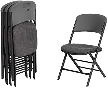 LIFETIME Commercial Grade Folding Chairs, 4 Pack, Charcoal Gray 10 LIFETIME Commercial Grade Folding Chairs, 4 Pack, Charcoal Gray - Image 8