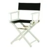 Casual Home 18" Director's Chair White Frame With Black Canvas