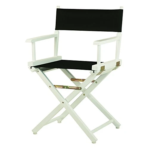 Casual Home 18" Director's Chair White Frame With Black Canvas 3 Casual Home 18" Director's Chair White Frame With Black Canvas