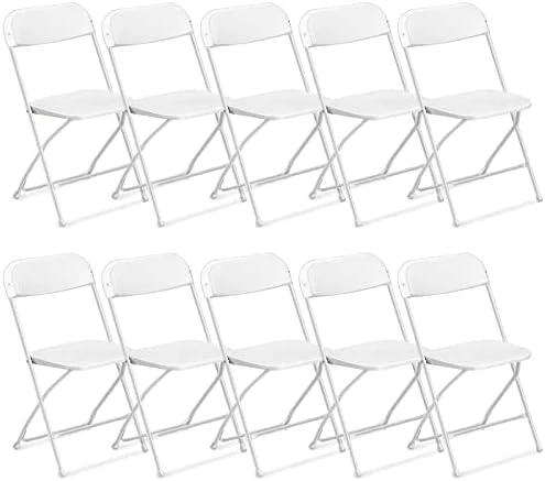 VINGLI 10 Pack Black Plastic Folding Chair, Indoor Outdoor Portable Stackable Commercial Seat With Steel Frame 350lb. Capacity For Events Office Wedding Party Picnic Kitchen Dining 12 VINGLI 10 Pack Black Plastic Folding Chair, Indoor Outdoor Portable Stackable Commercial Seat With Steel Frame 350lb. Capacity For Events Office Wedding Party Picnic Kitchen Dining - Image 10
