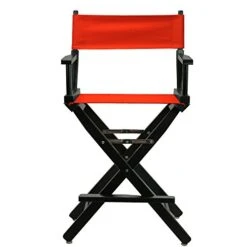 Casual Home 24" Director's Chair Black Frame-with Red Canvas, Counter Height -Home Table Chair Store 41Uv5DjOYbL