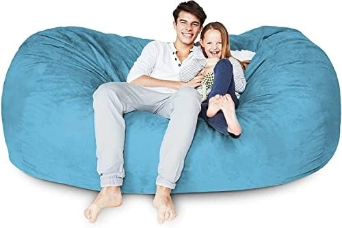 Lumaland Luxury Microsuede Outer Cover For Bean Bags Machine Washable 6-Foot Bean Bag Cover With Inlay In Dark Grey Cover And Inlay ONLY 17 Lumaland Luxury Microsuede Outer Cover For Bean Bags Machine Washable 6-Foot Bean Bag Cover With Inlay In Dark Grey Cover And Inlay ONLY - Image 15