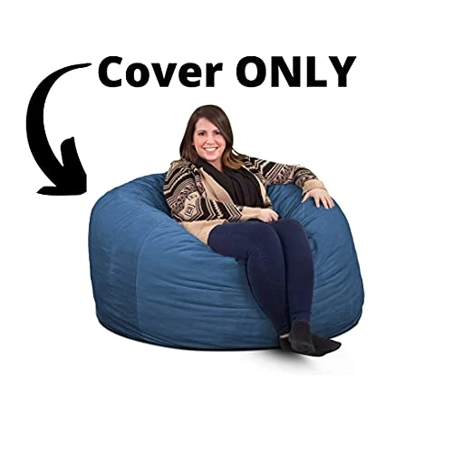 ULTIMATE SACK 4000 (4 Ft.) Bean Bag Chair Cover In Multiple Colors: Cover ONLY. (4000, Electric Blue Suede) 3 ULTIMATE SACK 4000 (4 Ft.) Bean Bag Chair Cover In Multiple Colors: Cover ONLY. (4000, Electric Blue Suede)