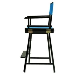 Casual Home 220-02/021-27 Director Chair 24" - Counter Height BlackFrame/Turquoise Canvas -Home Table Chair Store 41VQ2mGhv1L