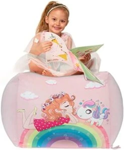 Inner Liner For Stuffed Animal Storage Cover, Bean Bag Replacement Cover For Beanbag Chair Easy Cleaning (No Beans) Large Size/Pink -Home Table Chair Store 41VcEU1FuWL. AC