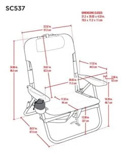 Tommy Bahama Big Boy 4-Position Folding 13" High Seat Backpack Beach Or Camping Chair, Aluminum, Navy 11 Tommy Bahama Big Boy 4-Position Folding 13" High Seat Backpack Beach Or Camping Chair, Aluminum, Navy -Home Table Chair Store 41VnAToDfgL