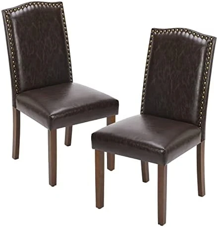 OLIXIS Dining Chairs Set Of 4, Living Room Chairs, Dining Room Chairs, Upholstered Fabric Dining Chairs, Parsons Chairs With Nailhead Trim And Wood Legs, Modern Armless Kitchen Side Chair, Dark Brown 13 OLIXIS Dining Chairs Set Of 4, Living Room Chairs, Dining Room Chairs, Upholstered Fabric Dining Chairs, Parsons Chairs With Nailhead Trim And Wood Legs, Modern Armless Kitchen Side Chair, Dark Brown - Image 11
