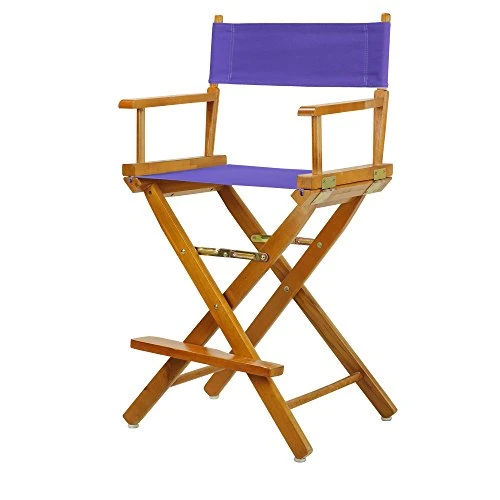 Casual Home 220-05/021-41 Honey Oak Director Chair 24" - Counter Height OakFrame/Purple Canvas 3 Casual Home 220-05/021-41 Honey Oak Director Chair 24" - Counter Height OakFrame/Purple Canvas