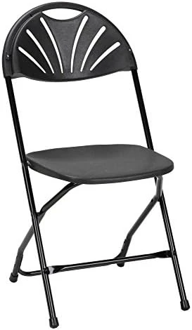 ZOWN Commercial 300 Lb. Use Rate Heavy Duty, Injection Mold Banquet Folding Chair With Comfortable Contoured Back, Black, 8 Pack 10 ZOWN Commercial 300 Lb. Use Rate Heavy Duty, Injection Mold Banquet Folding Chair With Comfortable Contoured Back, Black, 8 Pack - Image 8