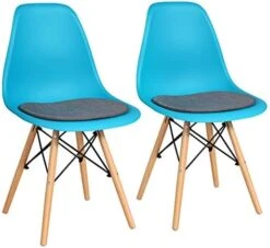 Giantex Dining DSW Chairs With Linen Cushion, Modern Mid Century Shell Chairs W/Wood Legs, Removable Fabric Upholstered Seat, Armless Side Chairs For Dining Room Living Room Kitchen (2, Blue) 13 Giantex Dining DSW Chairs With Linen Cushion, Modern Mid Century Shell Chairs W/Wood Legs, Removable Fabric Upholstered Seat, Armless Side Chairs For Dining Room Living Room Kitchen (2, Blue) -Home Table Chair Store 41WXkNcsmL. AC
