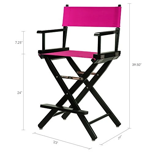 Casual Home 220-02/021-30 Director Chair 24" - Counter Height BlackFrame/Magenta Canvas 6 Casual Home 220-02/021-30 Director Chair 24" - Counter Height BlackFrame/Magenta Canvas - Image 4