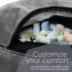 Milliard Big Ultra Supportive Stuffed Bean Bag Chair Couch For Adults And Kids Filled With Shredded Foam (Grey) -Home Table Chair Store 41WzOgPwIIL