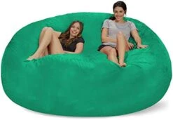 Chill Sack Bean Bag Chair Cover, 8-feet, Microsuede - Purple -Home Table Chair Store 41X61yDSahL. AC