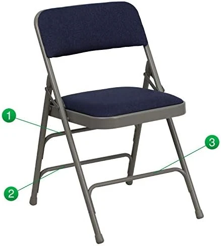 Flash Furniture 4 Pack HERCULES Series Curved Triple Braced & Double Hinged Black Vinyl Metal Folding Chair 16 Flash Furniture 4 Pack HERCULES Series Curved Triple Braced & Double Hinged Black Vinyl Metal Folding Chair - Image 14