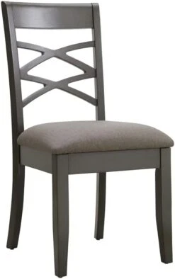 Leick Home 10184-GSMH Wood Double Cross Back Dining Chair, Set Of 2, Graystone With Moss Heather Seat 20 Leick Home 10184-GSMH Wood Double Cross Back Dining Chair, Set Of 2, Graystone With Moss Heather Seat -Home Table Chair Store 41Xj7dIChAL. AC