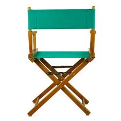 Casual Home 18" Director's Chair Honey Oak Frame With Teal Canvas -Home Table Chair Store 41Xkl5DM59L