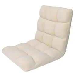Loungie Super-Soft Folding Adjustable Floor Relaxing/Gaming Recliner Chair, Beige -Home Table Chair Store 41XqmRrFQ3L